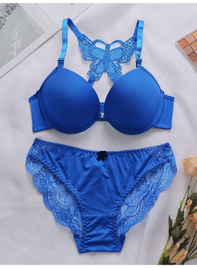 Bra Underwear Set Blue Size M