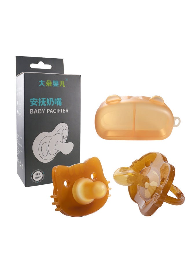 Liquid Super Soft Bear Pacifier Anti-flatulence Silicone Baby Sleeping Type Baby Play Mouth Pinduoduo