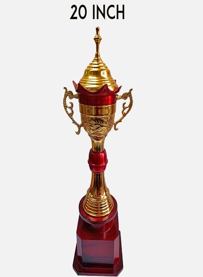 Bareeze Pure Red Gold Metal Trophy for Event Such as Trophy for Cricket Tournament, Sport, Academy, Awards, School Trophy Set (1) - Image 2