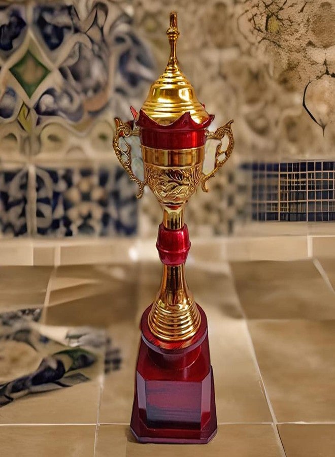 Bareeze Pure Red Gold Metal Trophy for Event Such as Trophy for Cricket Tournament, Sport, Academy, Awards, School Trophy Set (1) - Image 5