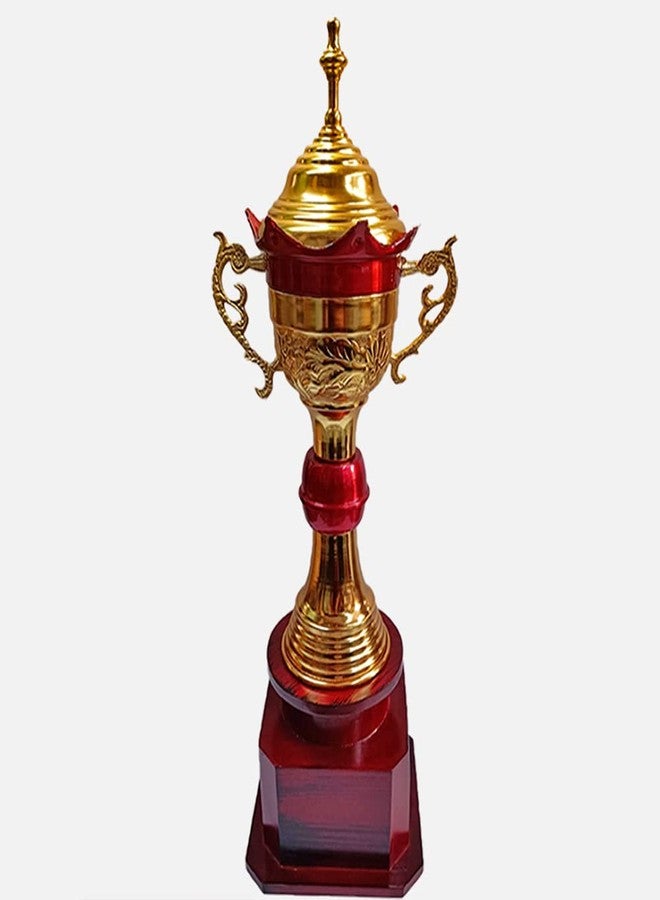 Bareeze Pure Red Gold Metal Trophy for Event Such as Trophy for Cricket Tournament, Sport, Academy, Awards, School Trophy Set (1) - Image 1