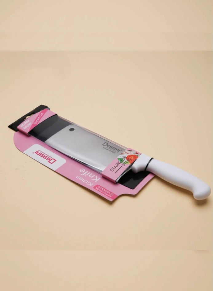 DESSINI Stainless Steel Chef Cleaver Meat Cleaver Knife with Silicon Handle Small  - Image 3