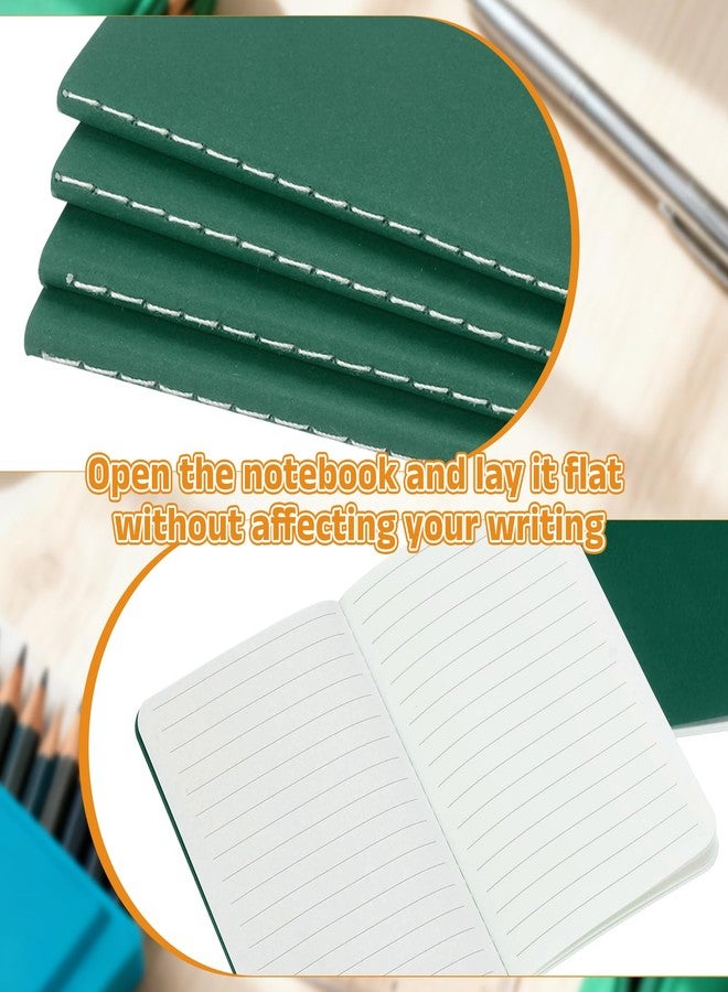 PATIKIL 6 Pack A6 Notebook, A6 Journal Mini Notebook Pocket Kraft Memo Notepads Lined Sketchbook Small 3.5x5.5 Inch 30 Sheets for Men Women Office Supplies Purse Travelers, Cyan Green - Image 3