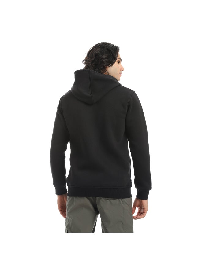 Andora Inner Fleeced For Everyday Use Hooded Zipper Closure Jacket _ Black - Image 3