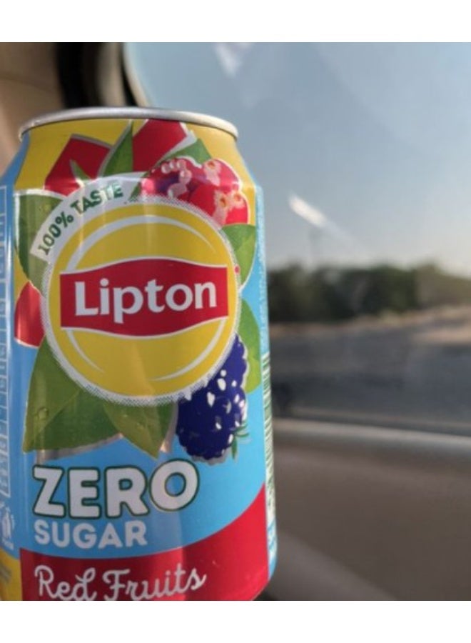 ليبتون شاي ليبتون المثلج بدون سكر، نكهة التوت الأحمر، علبة 320 مل (حجم العبوة) - Image 2