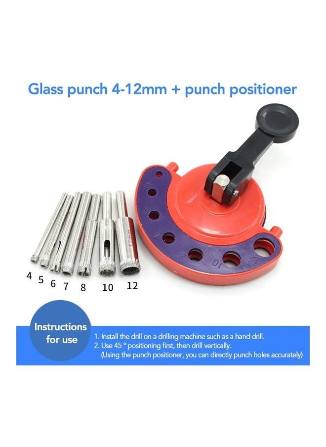 NIBEMINENT Adjustable Diamond Hole Saw Drill Bit Guide Glass Ceramic Tile Black/Blue/Red  - Image 5