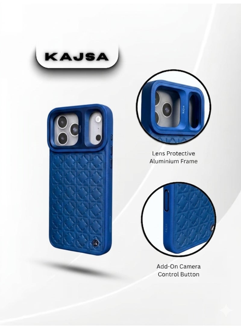 KAJSA Premium Shockproof Camera Protection Case – Luxury Texture Finish with Aluminium Lens Frame 17 pro Max - Image 1