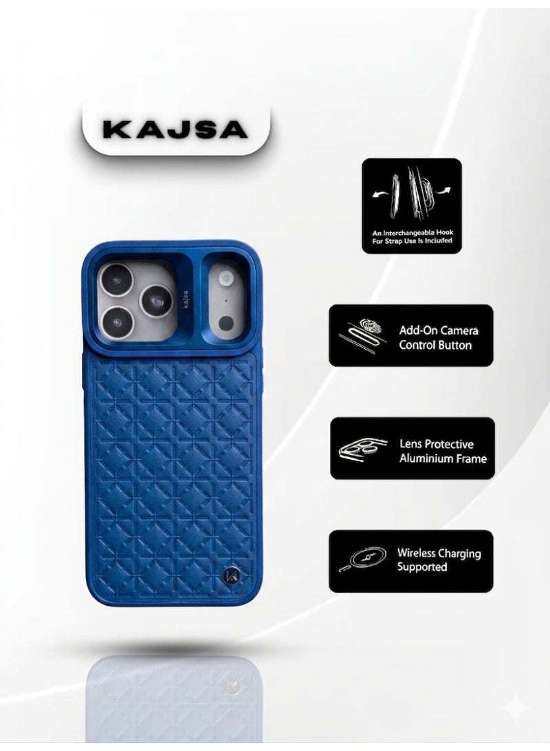 KAJSA Premium Shockproof Camera Protection Case – Luxury Texture Finish with Aluminium Lens Frame 17 pro Max - Image 3