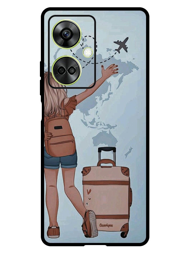 Theodor Protective Case Anti Scratch Shock Proof Bumper Cover For OnePlus Nord CE 3 Travel Girl - Image 1