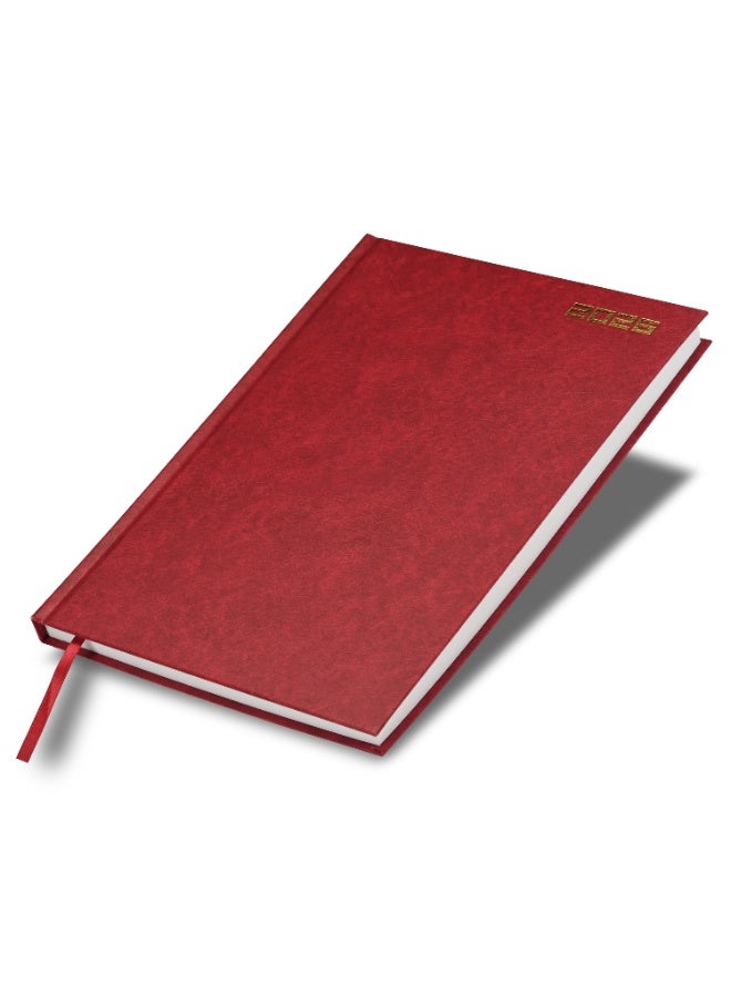 FIS 2026 Diary, A4 Size Diary(210x297mm), Hard Cover Vinyl Materials, 1 Day a Page, English, 60gsm White Paper, Maroon Color-FSDI41E26MR - Image 1