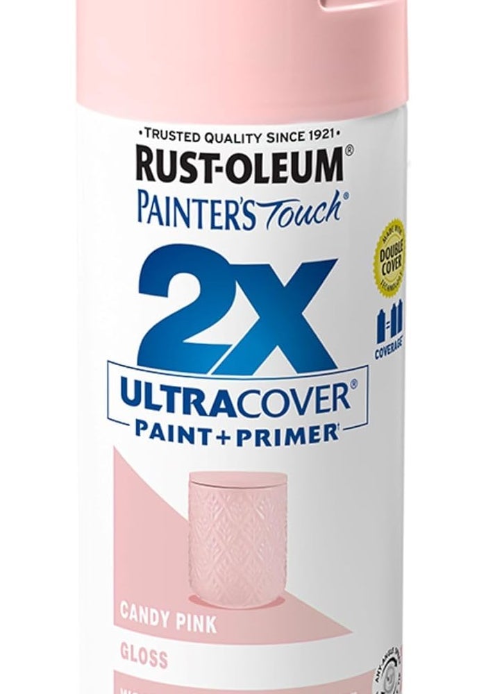 Rust-Oleum Painter's Touch 2X Ultra Cover Spray Paint, 12 Ounce, Gloss Candy Pink - Image 1