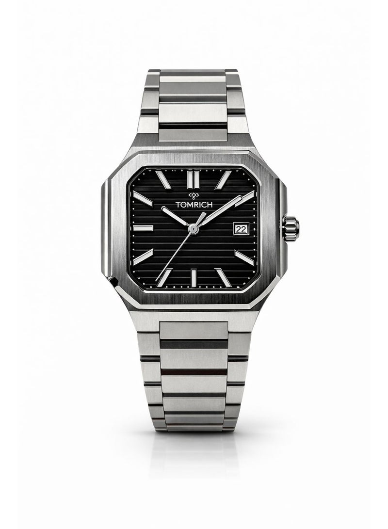 TOMRICH Vertex Men’s Luxury Analog Watch Stainless Steel Square Case Grey Dial Wrist Watch TR1002M - Image 2
