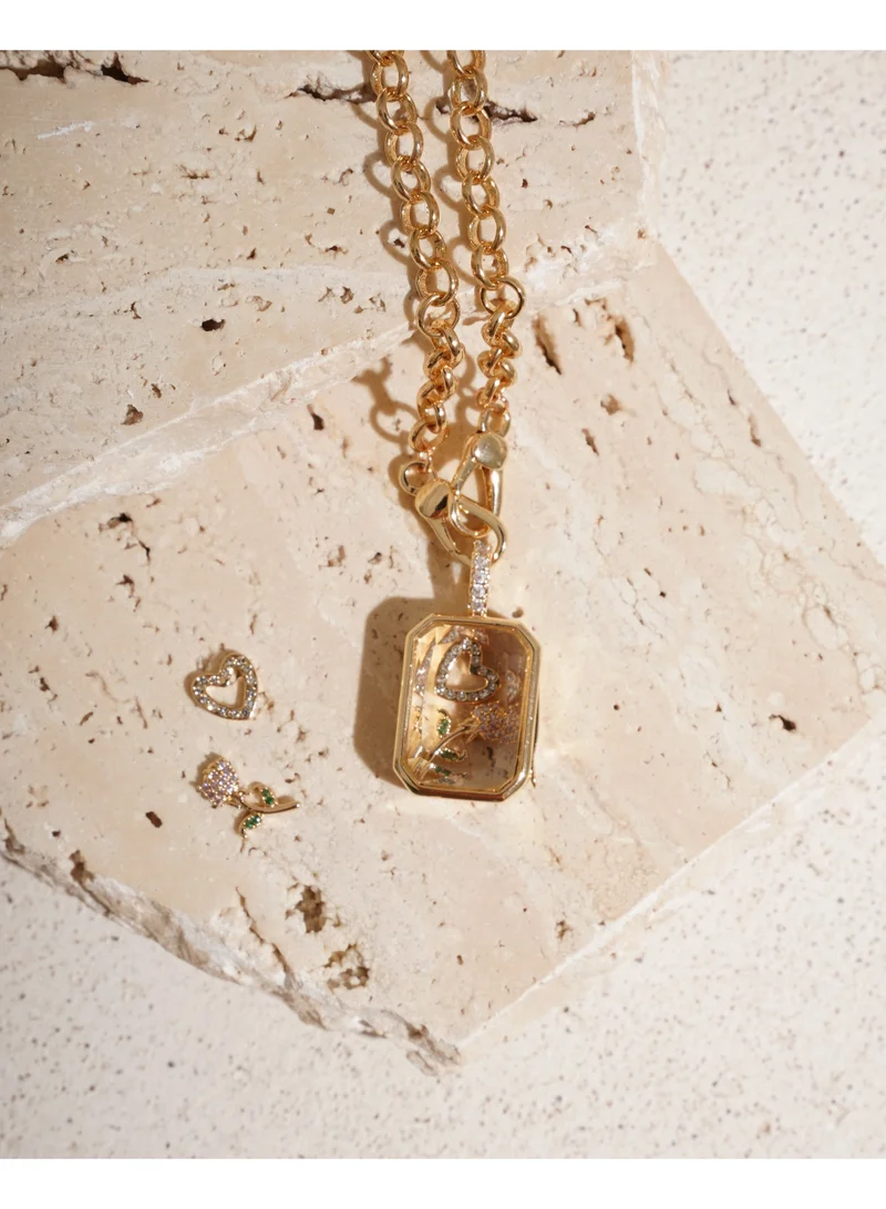 Sosha Elegance Love & Petals -  Floating Charm Necklace