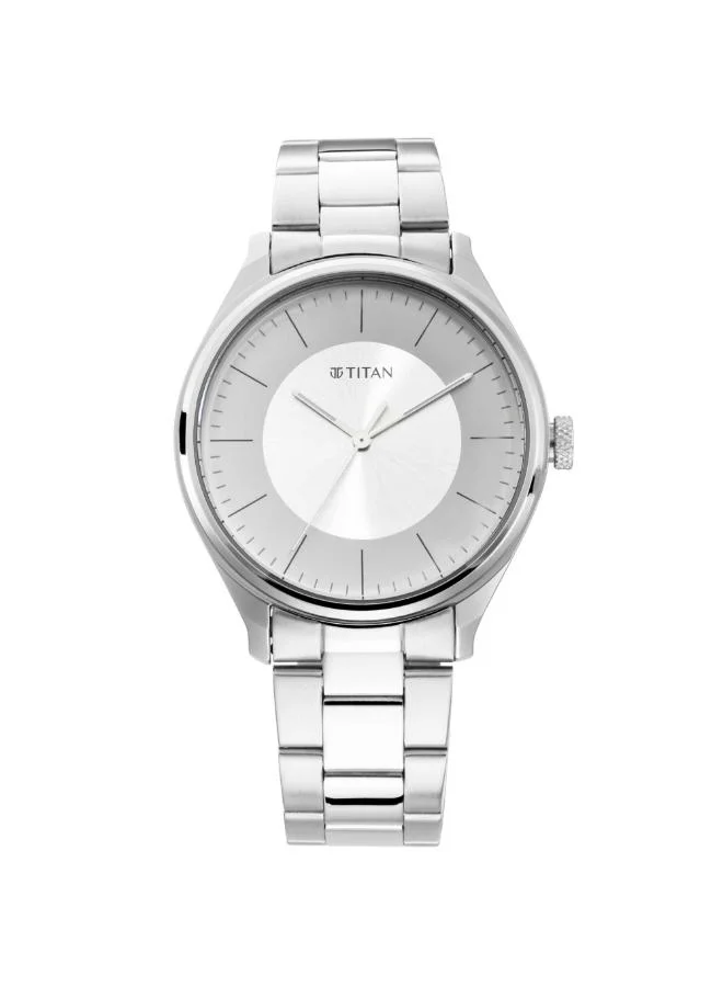 تيتان Men Analog Display Watch With Silver Stainless Steel Strap - 1802SM03