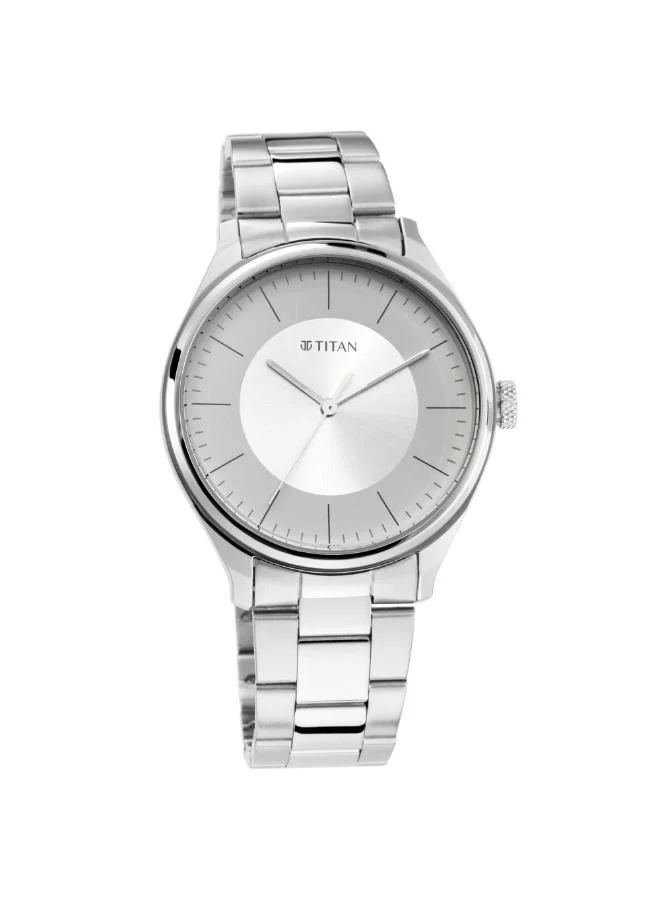 تيتان Men Analog Display Watch With Silver Stainless Steel Strap - 1802SM03