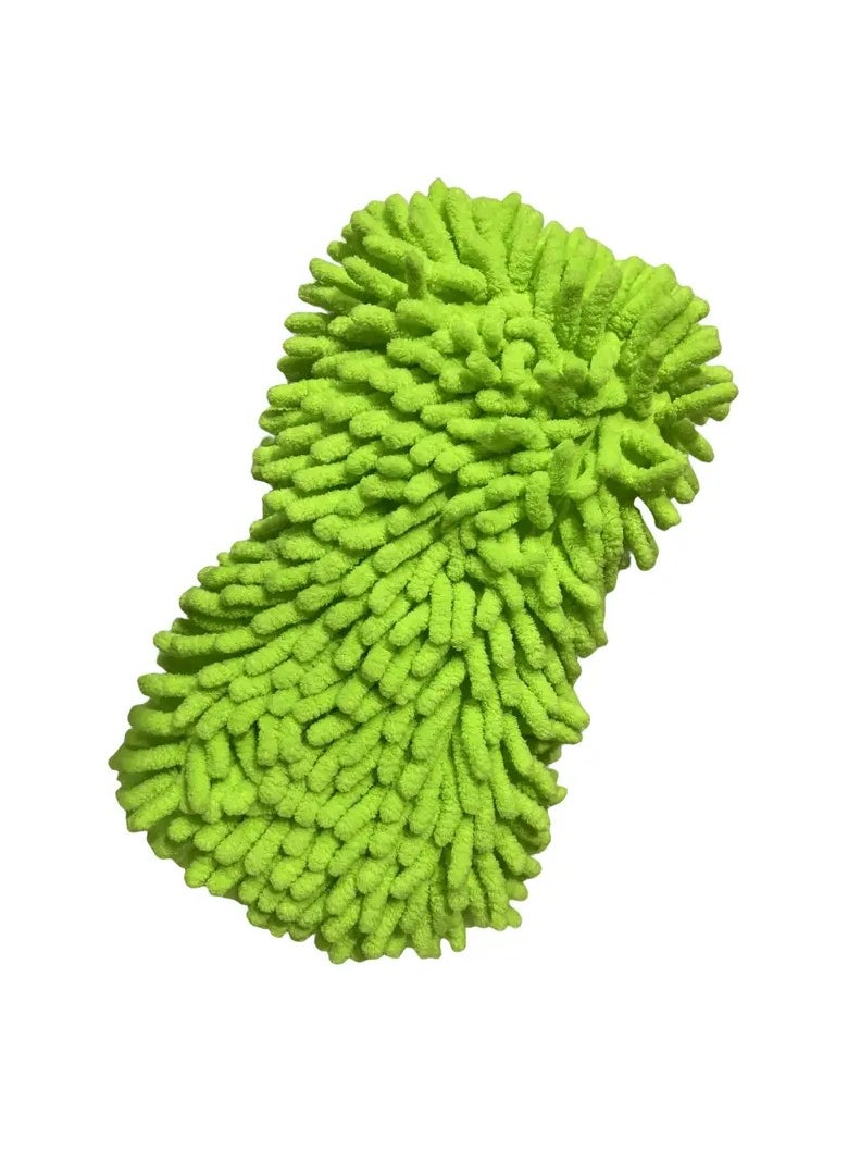 Goolsky - 1pc Boat/Car Wash Microfiber Wash Sponge Scratch Free, Ultra Absorbent Microfiber Waffle Drying Towel for Car Detailing, Green, 22.99cm*12.98cm*6.99cm - Image 1