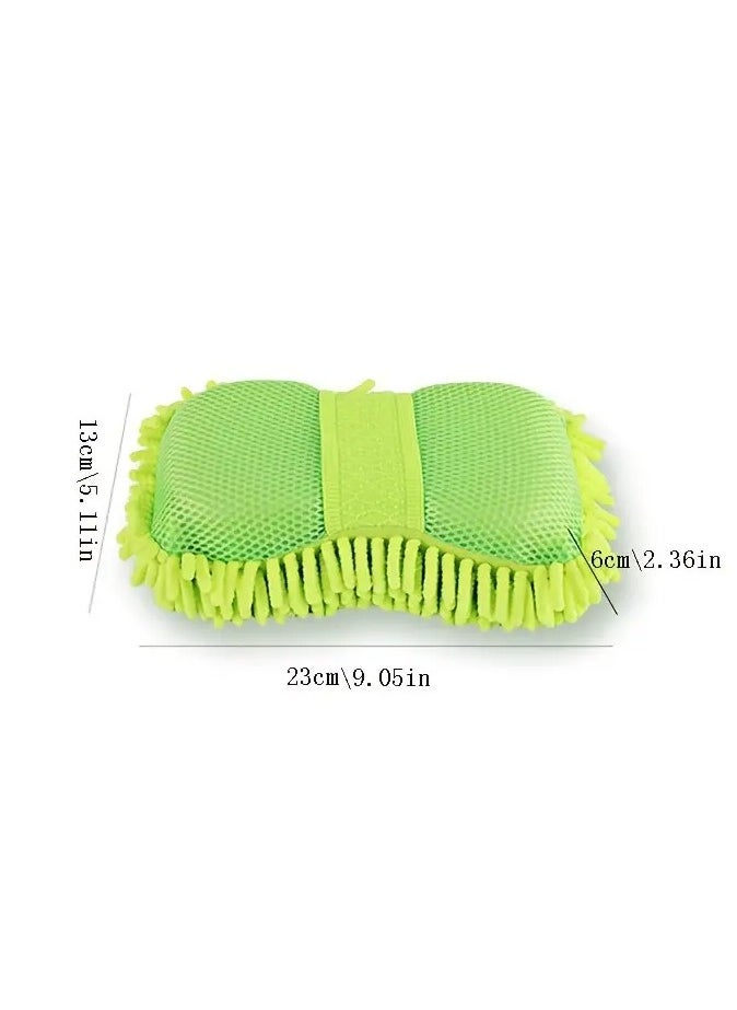 Goolsky - 1pc Boat/Car Wash Microfiber Wash Sponge Scratch Free, Ultra Absorbent Microfiber Waffle Drying Towel for Car Detailing, Green, 22.99cm*12.98cm*6.99cm - Image 1