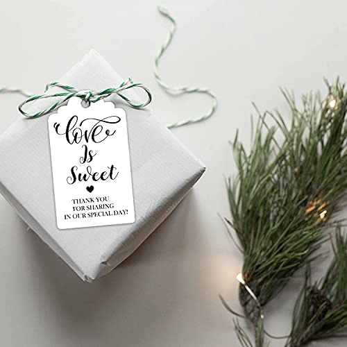 TENTADO Love is Sweet , Thank You for Sharing Our Special Day, 50pcs Wedding Tags, Perfect for Party Favors. - Image 2