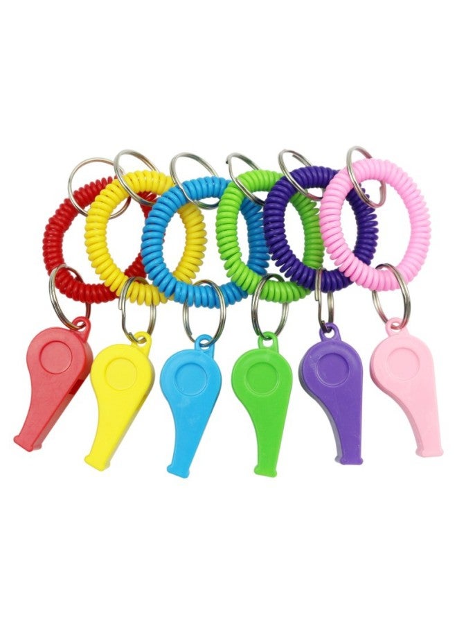 Generic Plastic Color Whistle Telephone Line Spring Plastic Keychain Bracelet Children Spring Ring Whistle Direct Supply-Color:6130 Ring Whistle ] - Image 2