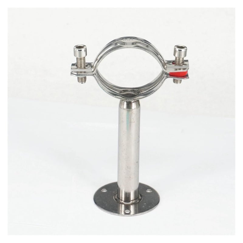 304 قوس دعامة مشبك أنبوب من الفولاذ المقاوم للصدأ مع لوحة قاعدة 38 مم طول 100 مم - Image 1