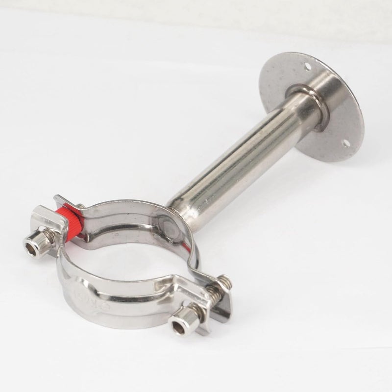 304 قوس دعامة مشبك أنبوب من الفولاذ المقاوم للصدأ مع لوحة قاعدة 38 مم طول 100 مم - Image 3