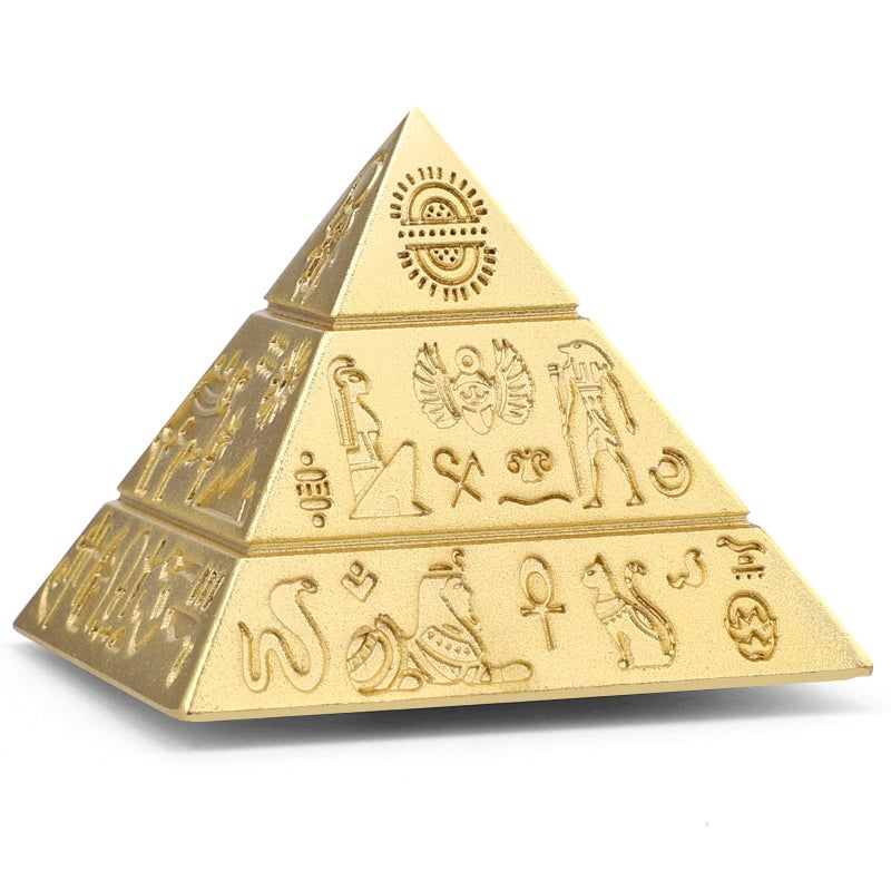 Anzmtosn Pyramid Fidget Spinner Toy for Kids Adults Metal Fingertip Gyro Cool Hand Finger Spinner Office Kinetic Desk Toy Egyptian Figure Perpetual Motion Spinning Top Birthday Gift Prize Party Favors - Image 4
