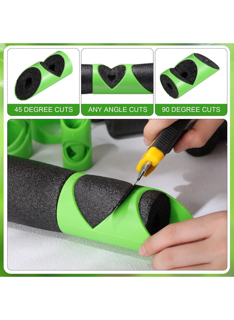 Tondiamo Tondiamo 6 Pcs Foam Pipe Cutter Tool 6 Sizes Pipe Insulation Foam Water Tube Cutter Tool 5mm22mm28mm40mm46mm53mm for Insulation in Homes Industries and Commercial Places Green  - Image 3
