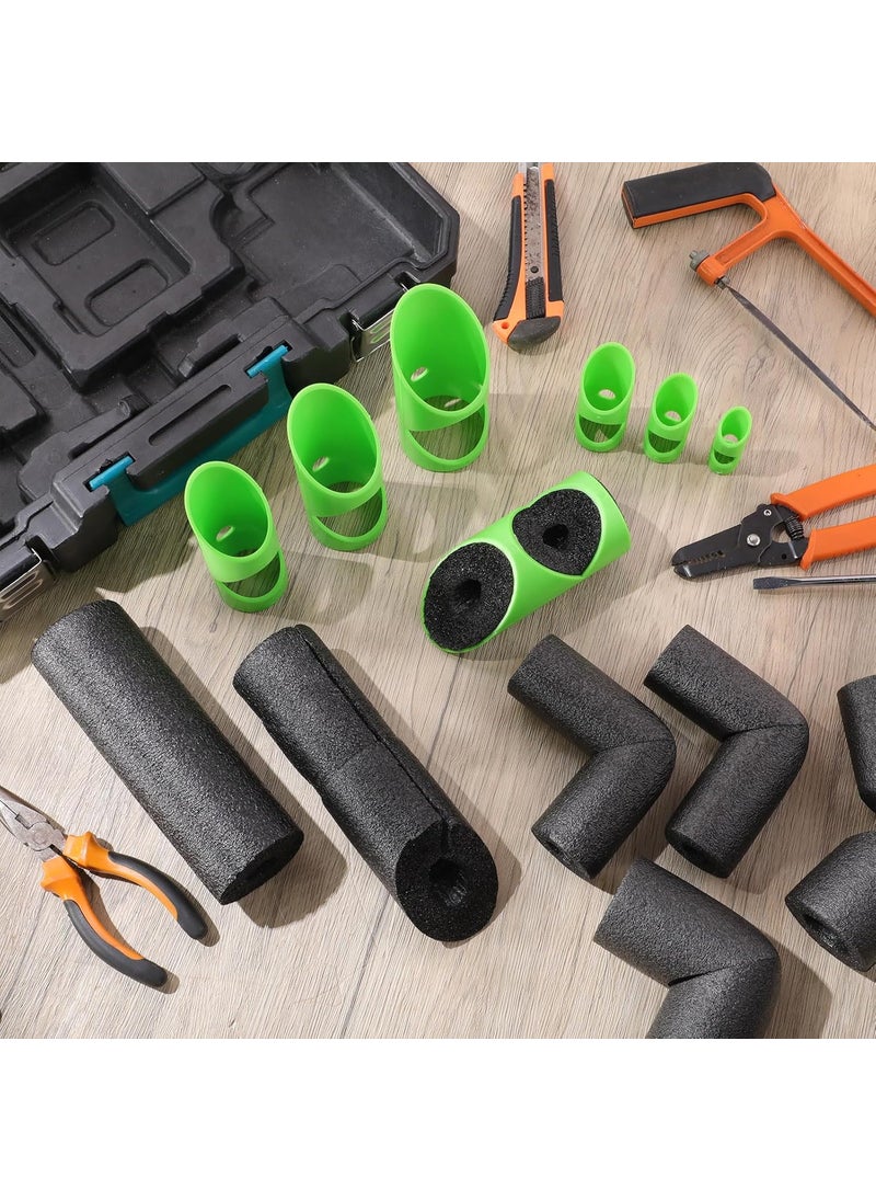 Tondiamo Tondiamo 6 Pcs Foam Pipe Cutter Tool 6 Sizes Pipe Insulation Foam Water Tube Cutter Tool 5mm22mm28mm40mm46mm53mm for Insulation in Homes Industries and Commercial Places Green  - Image 4