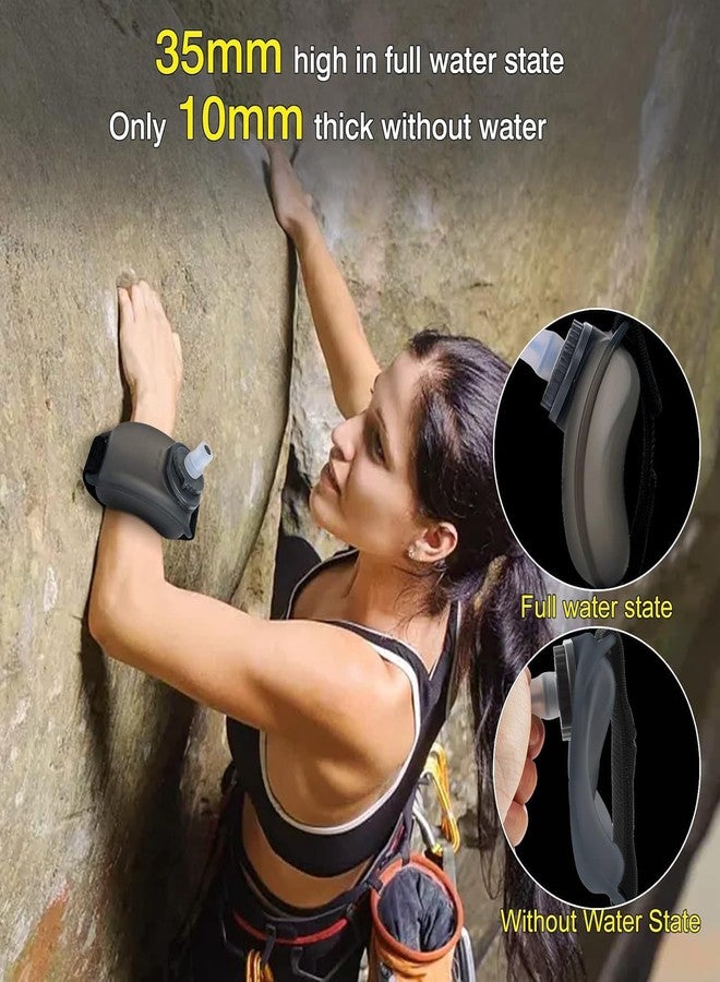 OPNEX Wrist Sports Water Bottle With Adjustable Hand Strap 200 Ml - Soft Silicone BPA Free Mini Hydration Bottle For Running, Jogging, Cycling & Hands Free Exercise (Black) - Image 4