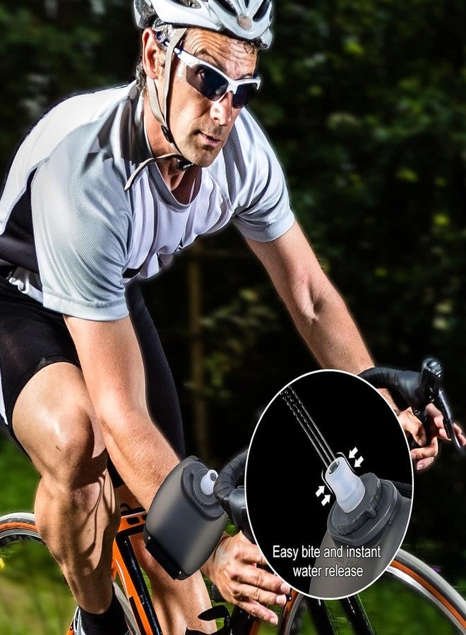 OPNEX Wrist Sports Water Bottle With Adjustable Hand Strap 200 Ml - Soft Silicone BPA Free Mini Hydration Bottle For Running, Jogging, Cycling & Hands Free Exercise (Black) - Image 5