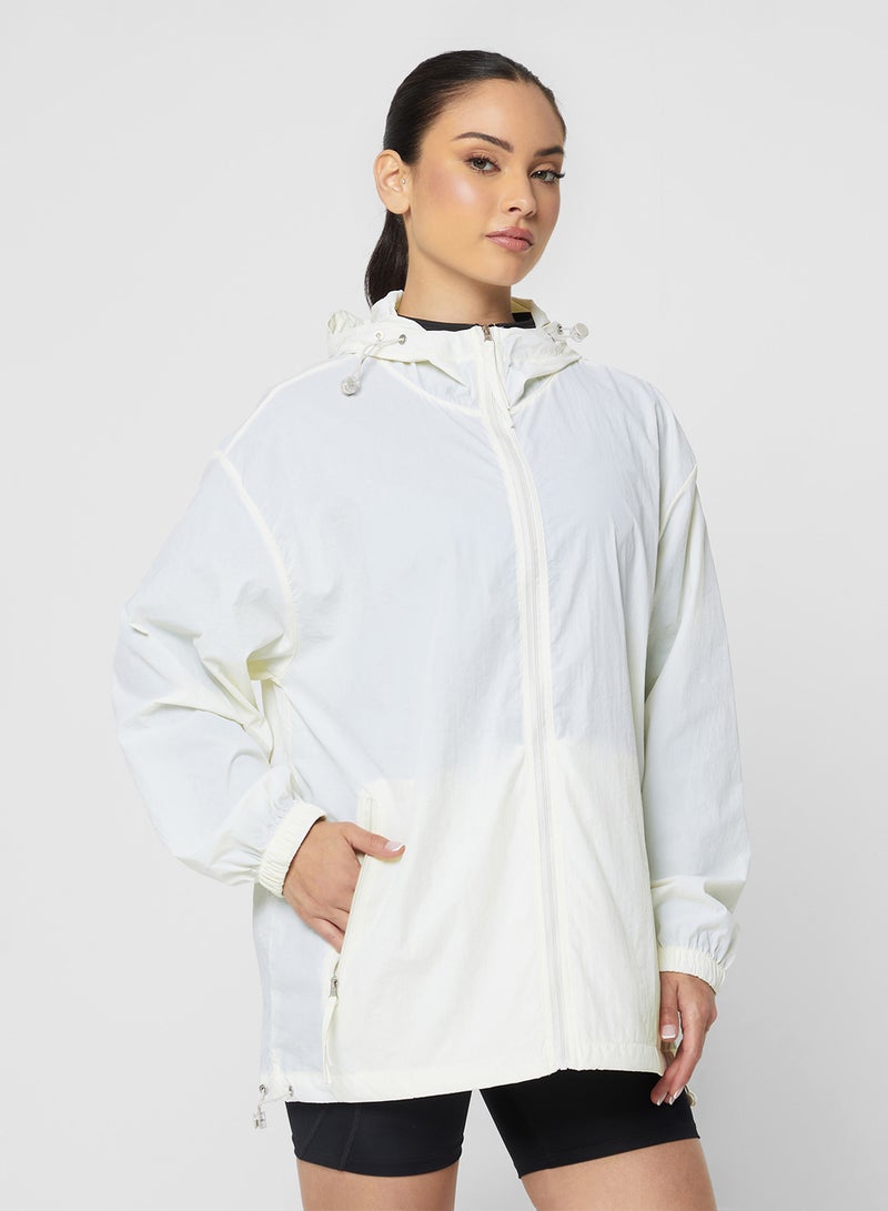 فورورد جاكيت طويل بغطاء رأس للمشي لمسافات طويلة - Image 1