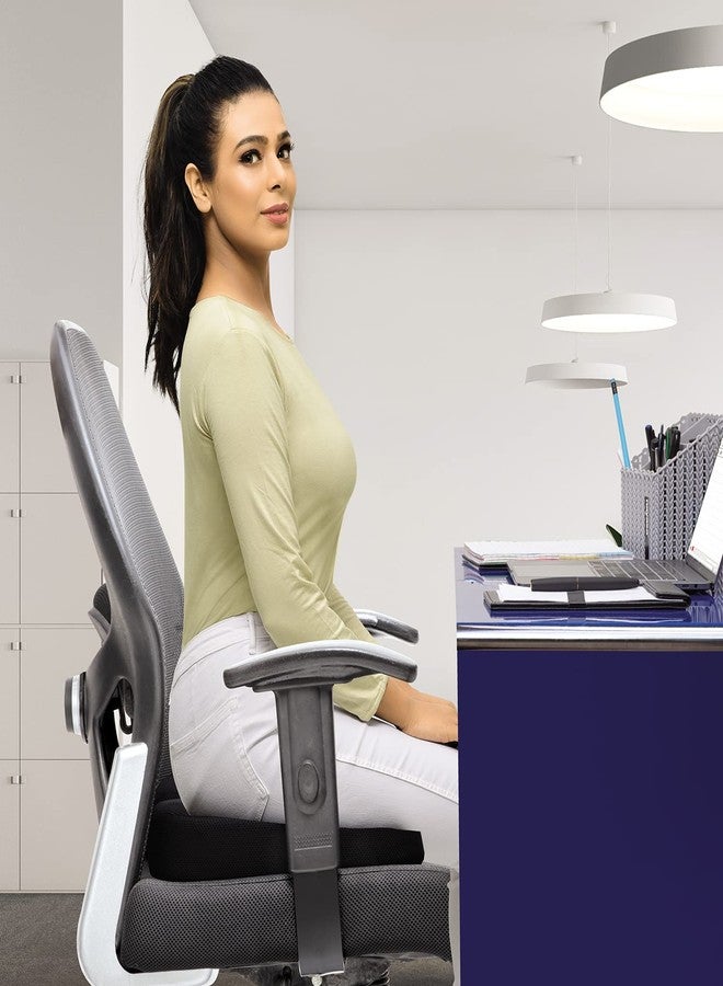 PharmEasy Orthopedic Coccyx Seat Cushion for Chair and Car | Tailbone, Lower Back & Hemorrhoids Pain Relief Cushions for Sciatica | Ideal for Comfortable Sitting, Car Seats, and Coccyx Support - Image 2