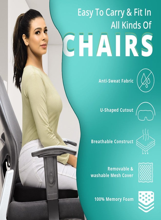 PharmEasy Orthopedic Coccyx Seat Cushion for Chair and Car | Tailbone, Lower Back & Hemorrhoids Pain Relief Cushions for Sciatica | Ideal for Comfortable Sitting, Car Seats, and Coccyx Support - Image 5