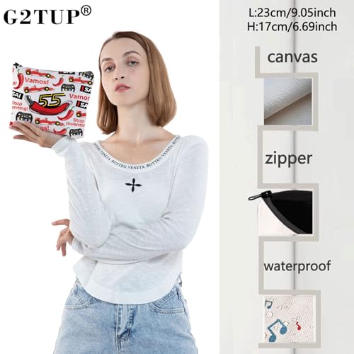 G2TUP Racing Car Cosmetic Bag Racer Fans Gift Stop Inventing Racing Zipper Pouch Bag Racer Merchandise (Stop Inventing) - Image 2