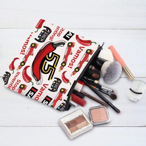 G2TUP Racing Car Cosmetic Bag Racer Fans Gift Stop Inventing Racing Zipper Pouch Bag Racer Merchandise (Stop Inventing) - Image 4