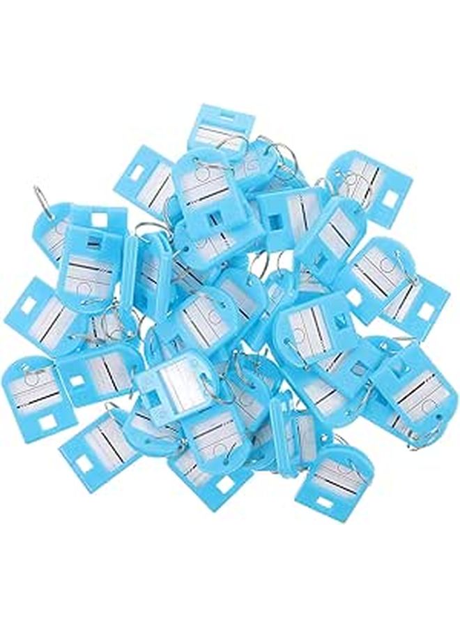 Multifunction Key Tags With Number Labels 50pcs Sky Blue Plastic Portable Luggage Identification - Image 1
