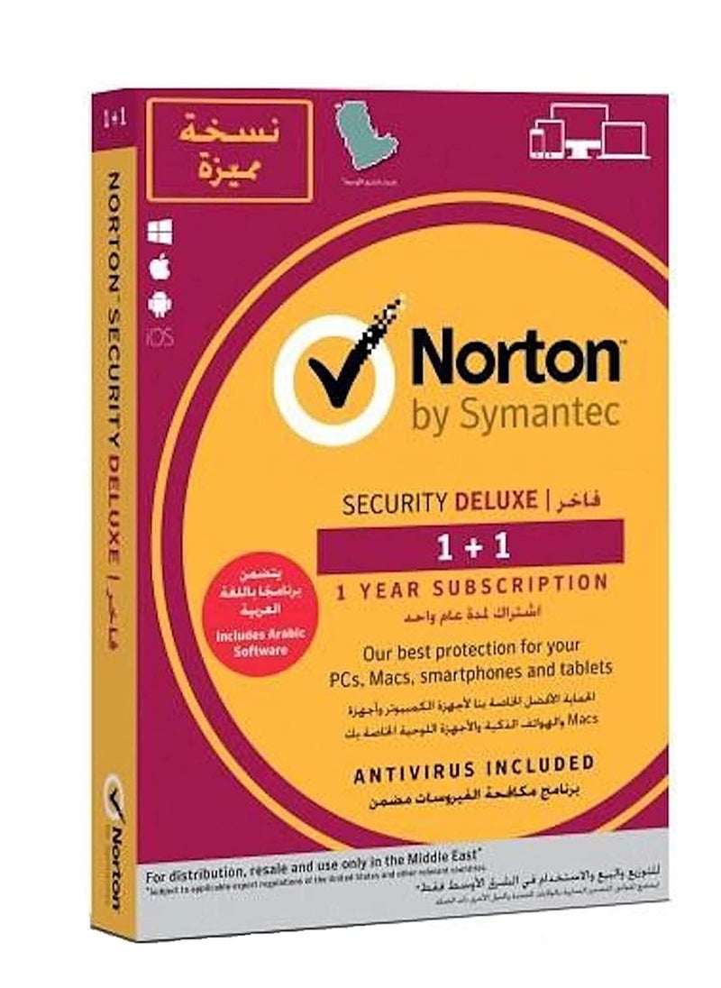 Norton By Symantec - Security Deluxe 3.0 1 Year Subscription 2 User - Image 1