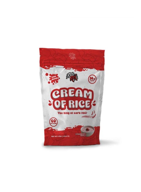 بروتين كريمة الأرز بنكهة تموجات الفراولة