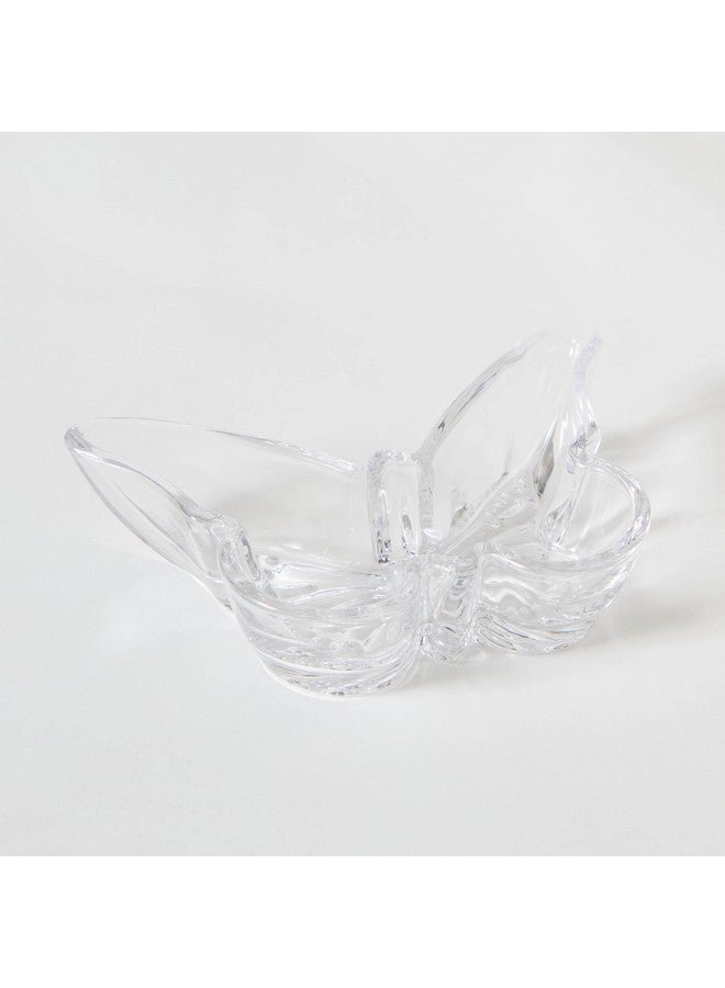 Home Box Vega Deco Glass Butterfly Mini Platter 17 x 3.6 x 12 cm - Image 5