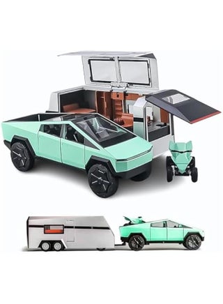 1/24 diecast Pickup Trailer Model Toy Truck, Off-Road Vehicle Alloy,Car Model Diecast Metal Toy,Truck Model Simulation Sound Light,Gifts for boy Girl. (1:24 with RV Green) - pzsku/Z12625BE3A8A074D4A0F3Z/45/_/1724539017/9d750116-a94d-4940-8ef8-0b6b0c3cded2