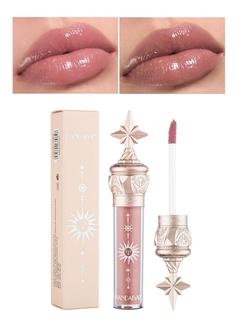 هاندايان أحمر شفاه سائل غير لامع مكياج للنساء، مخملي يدوم طويلاً، مقاوم للماء، لون مصبوغ بدرجة عالية، سريع الجفاف، مقاوم للتلطخ، يغذي، يرطب، فائق النعومة - Image 1