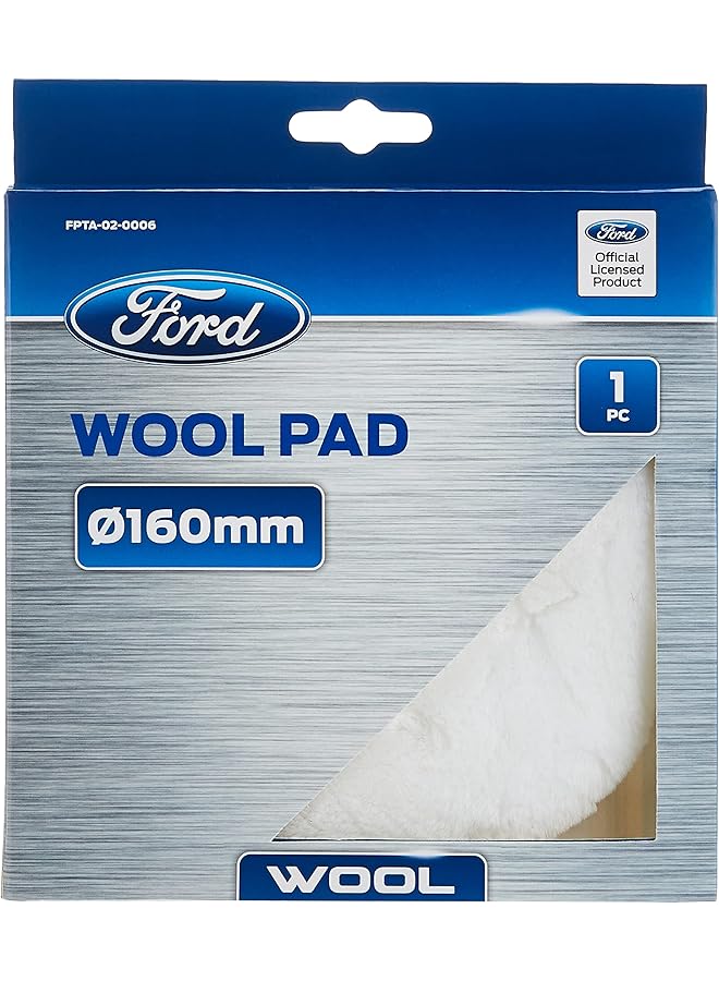 Ford Tools Wool Pad Car Polisher Lambs Wool Polishing Pad Attachment, 160 Mm, Fpta-02-0006 - Image 1
