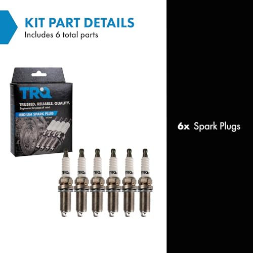 TRQ Iridium Spark Plugs Engine Tune Up Ignition Kit 6 Piece Set - Image 2