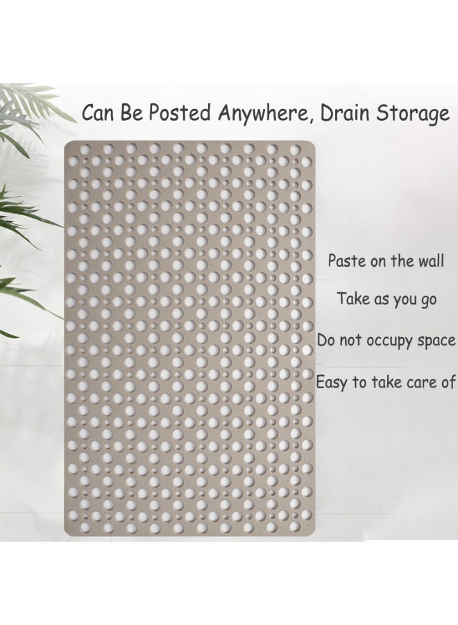 Non Slip Shower Mats Bath Mat Anti Mould TPE Bathroom Bathtub Mat Floor Shower Mats Anti Slip Antibacterial with Suction Cups & Drainage hole Perfect for Everyone Safety Khaki 16.9" x 29.5"/43 x 75cm - Image 4