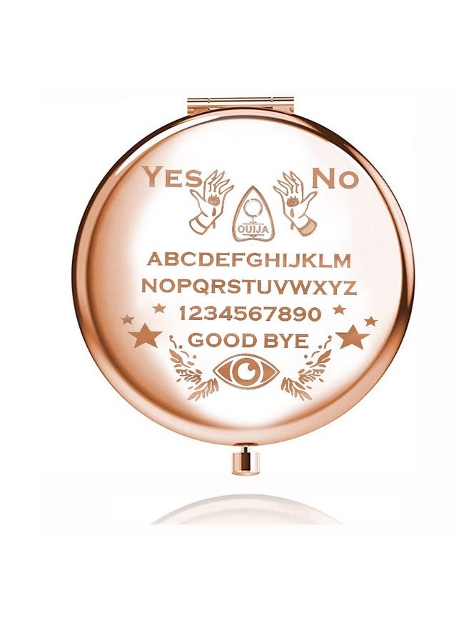 FEELMEM Ouija Mirror Ouija Board Planchette Compact Mirror Spirit Board Art Makeup Mirror Ouija Spirit Board Witchcraft Occult Ouija Gift (Ouija Yesmirror) - Image 2