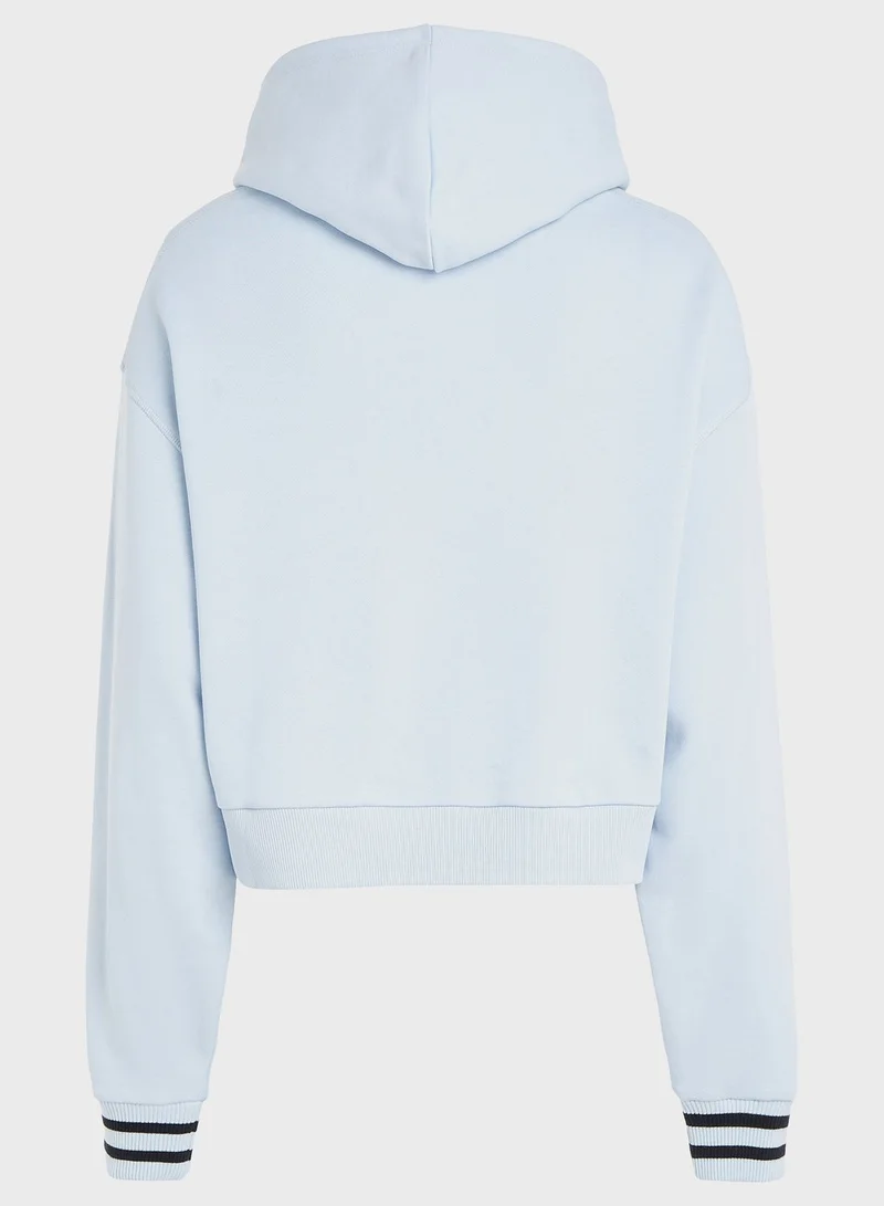 TOMMY HILFIGER Logo Sleeve Knitted Hoodie