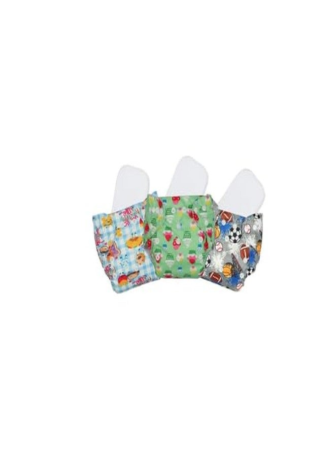 Laee cute "Eco-Friendly Baby Cloth Diapers with Absorbent Inserts - Soft, Washable & Adjustable (green+black+skyblue) - Image 2