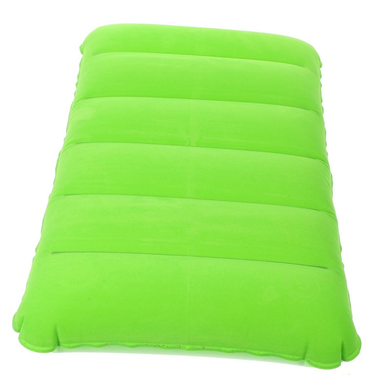 Inflatable Camping Pillow PVC Velvet Cover Thickened Travel Rest Tool for Hiking - Image 2