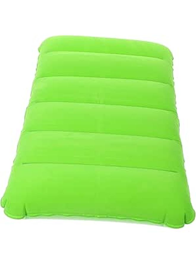 Inflatable Camping Pillow PVC Velvet Cover Thickened Travel Rest Tool for Hiking - Image 1