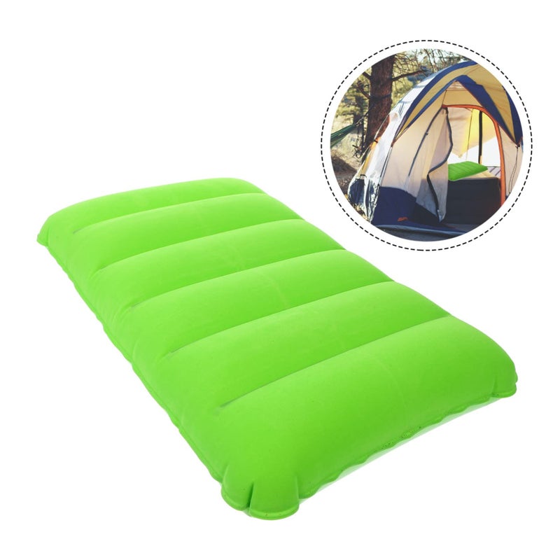 Inflatable Camping Pillow PVC Velvet Cover Thickened Travel Rest Tool for Hiking - Image 4